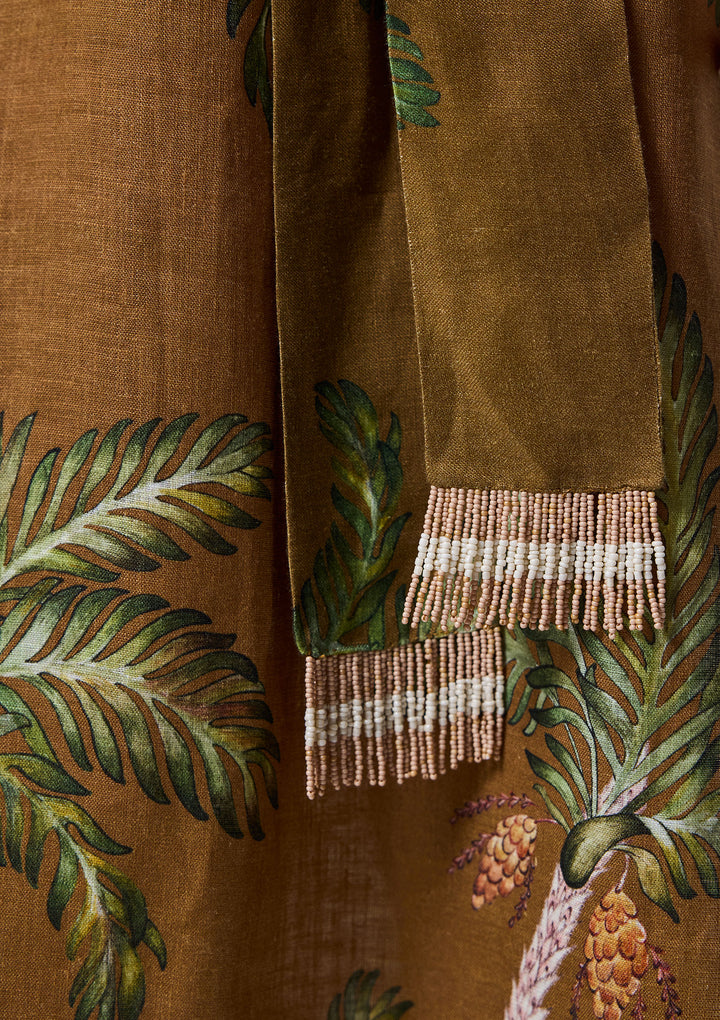 Date Palm Midi Elbise