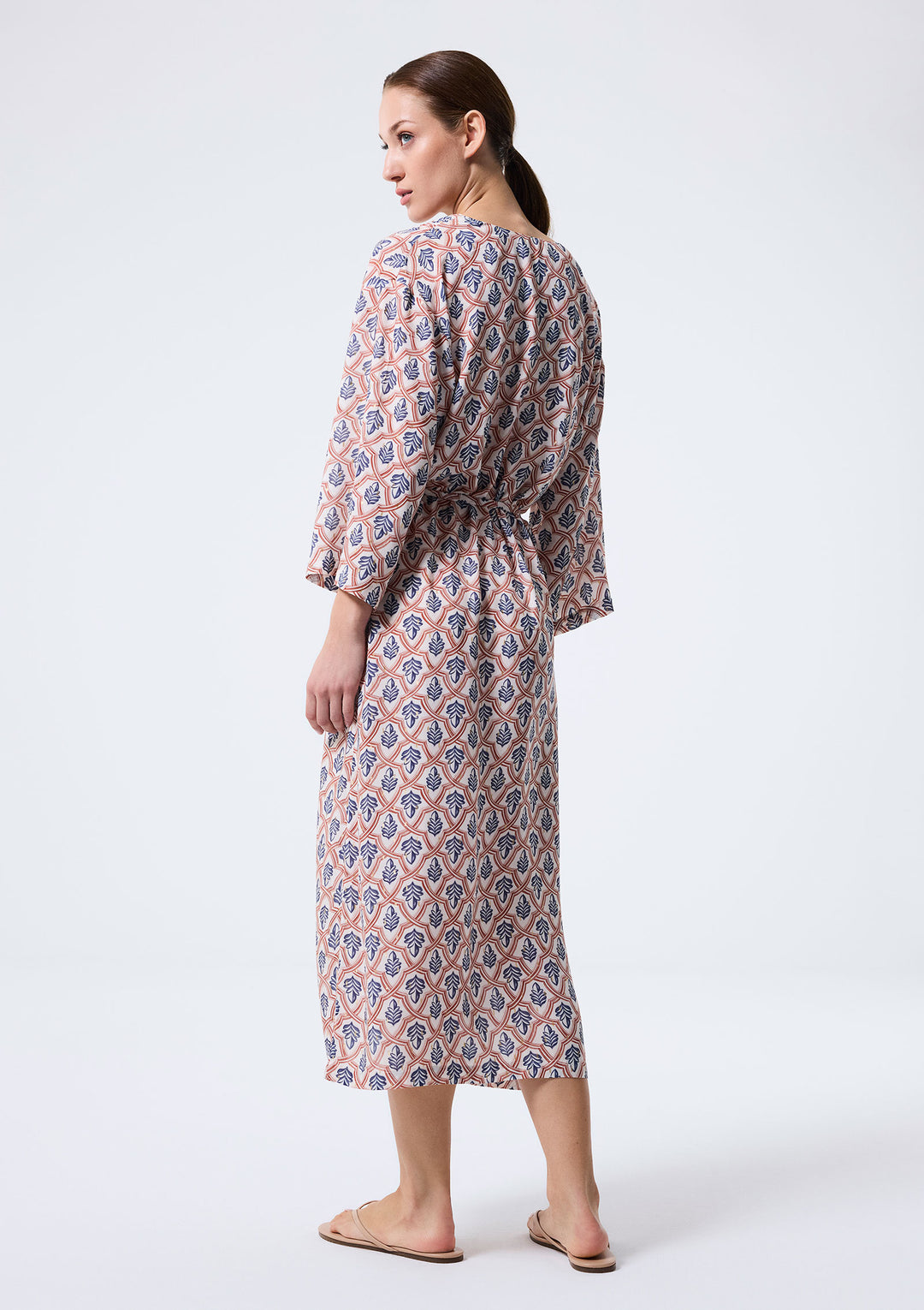 Geometric Leaf Uzun Tunik