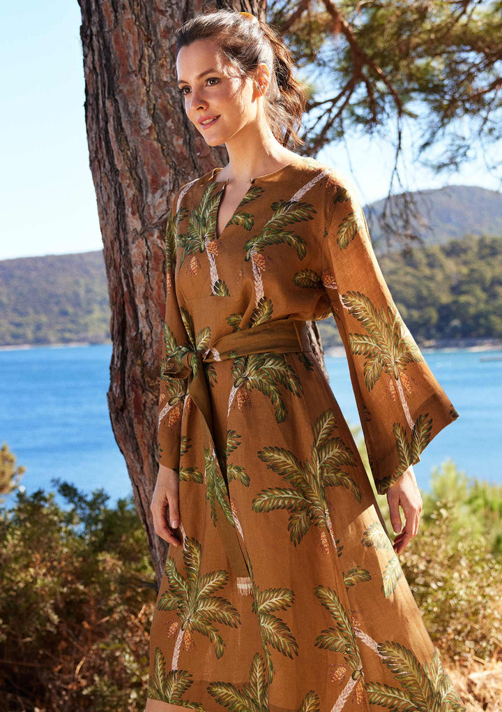 Date Palm Midi Elbise