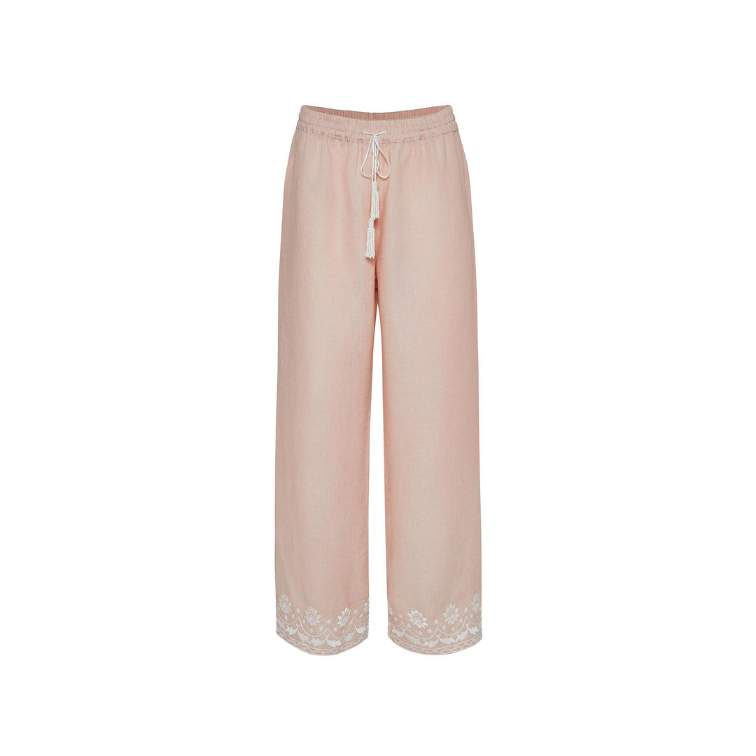 Bloom Nakışlı Pantolon - Pembe