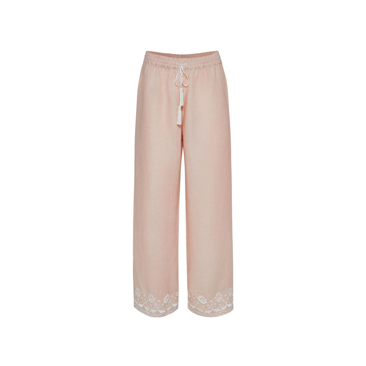 Bloom Nakışlı Pantolon - Pembe