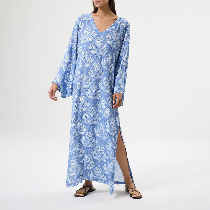 Lotus Uzun Kaftan - Mavi