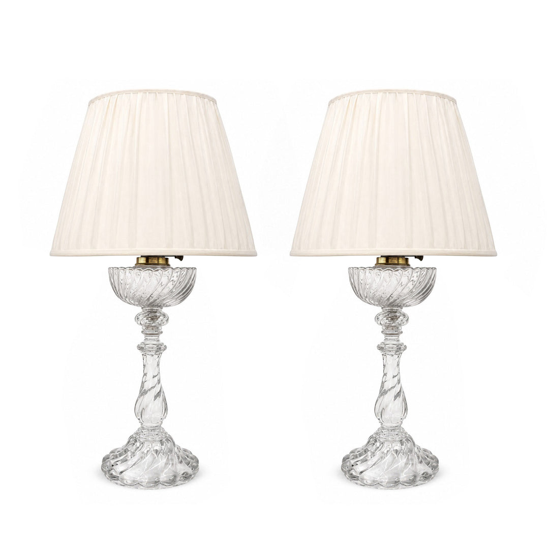 Antique Glass Table Lamp (Set of 2)