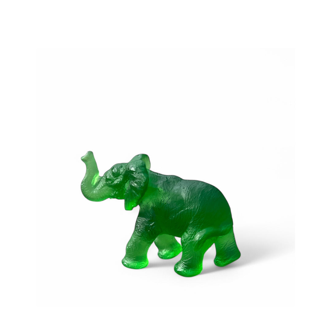 Baby Quanza Elephant Sculpture – Green