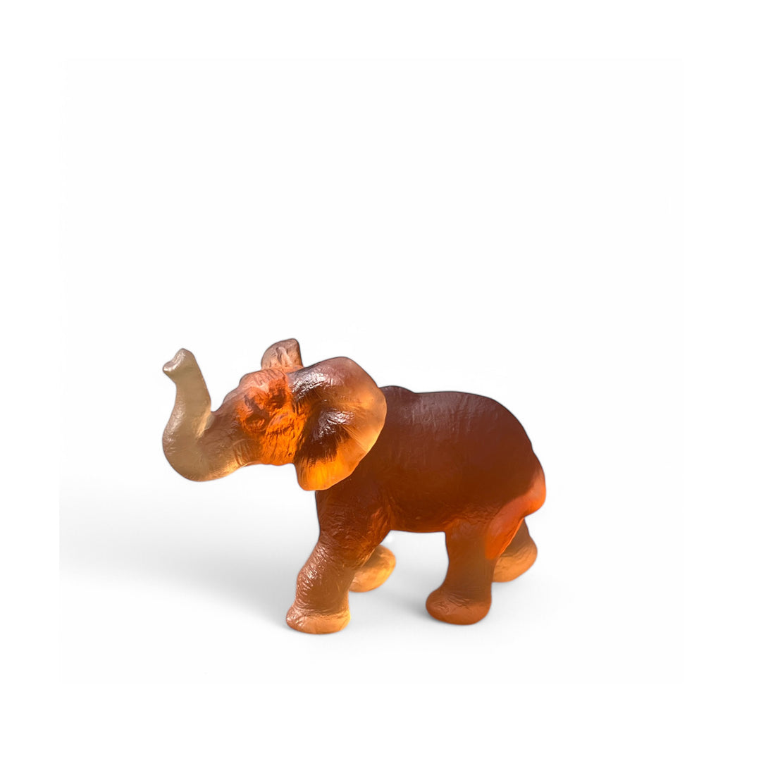 Baby Quanza Elephant Sculpture – Amber