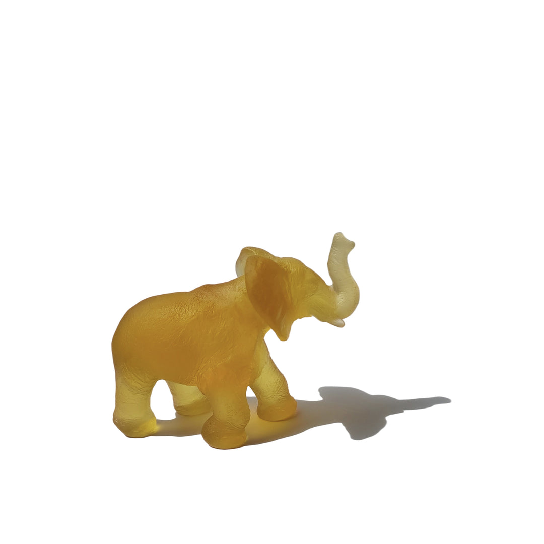 Baby Quanza Elephant Sculpture – Amber