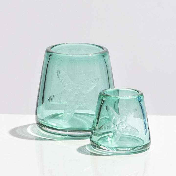 Starfish Glass Vase & Candle Holder – Small – Emerald Green