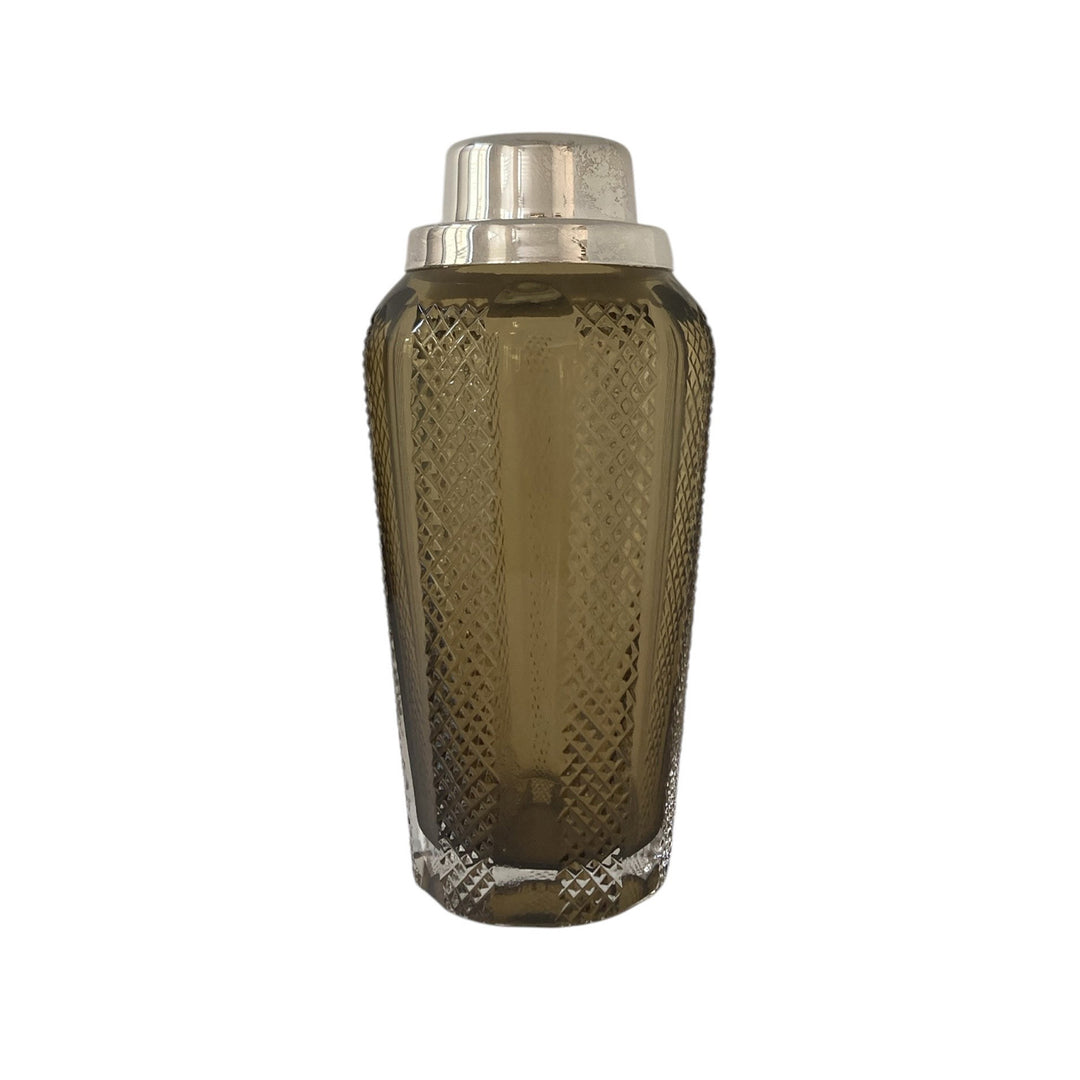 Glass Cocktail Shaker – Olive Green