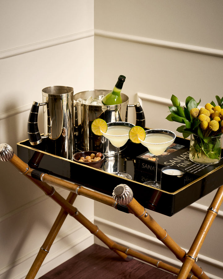 Lacquered Tray Table - Black