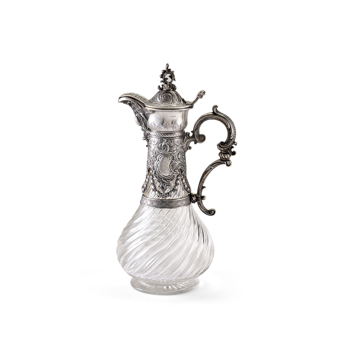 Antique Silver - Mounted Baccarat Crystal Carafe