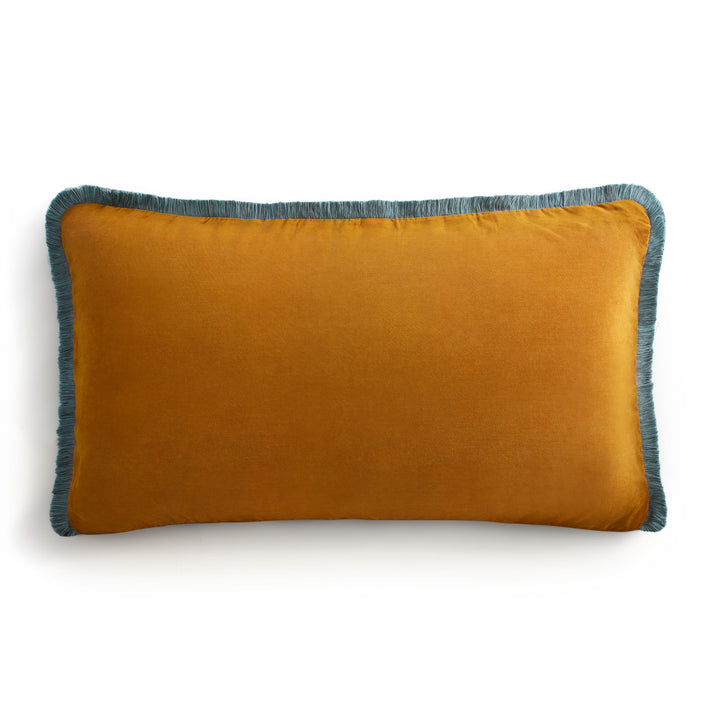 Pica Velvet Decorative Cushion Cover - Yellow