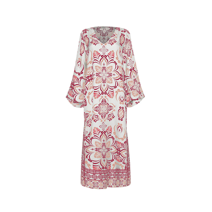 Bergamot Uzun Kaftan - Bordo