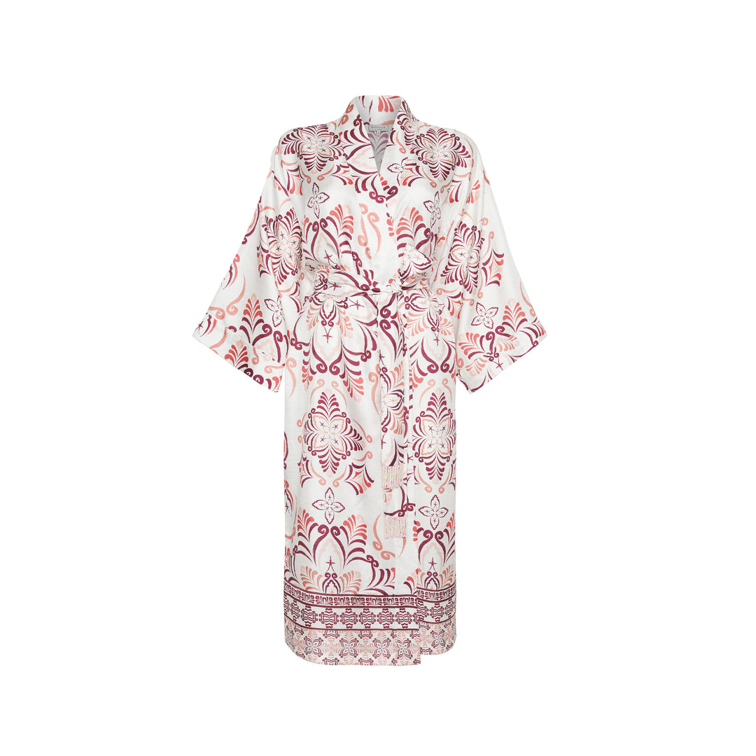 Bergamot Uzun Kimono - Bordo