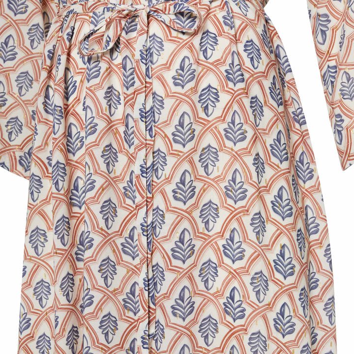 Geometric Leaf Uzun Tunik