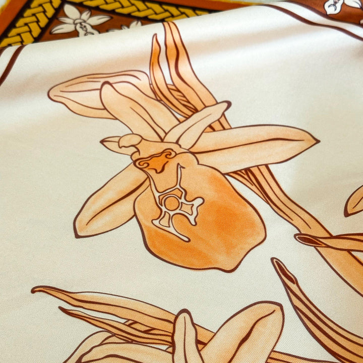 Likyasalebi Orkide Eşarp - Turuncu/Terracotta