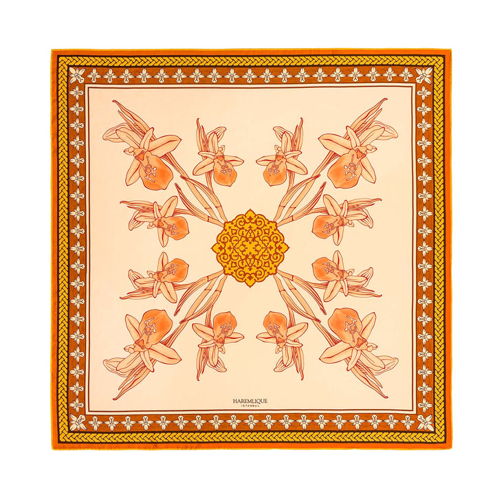 Likyasalebi Orkide Eşarp - Turuncu/Terracotta