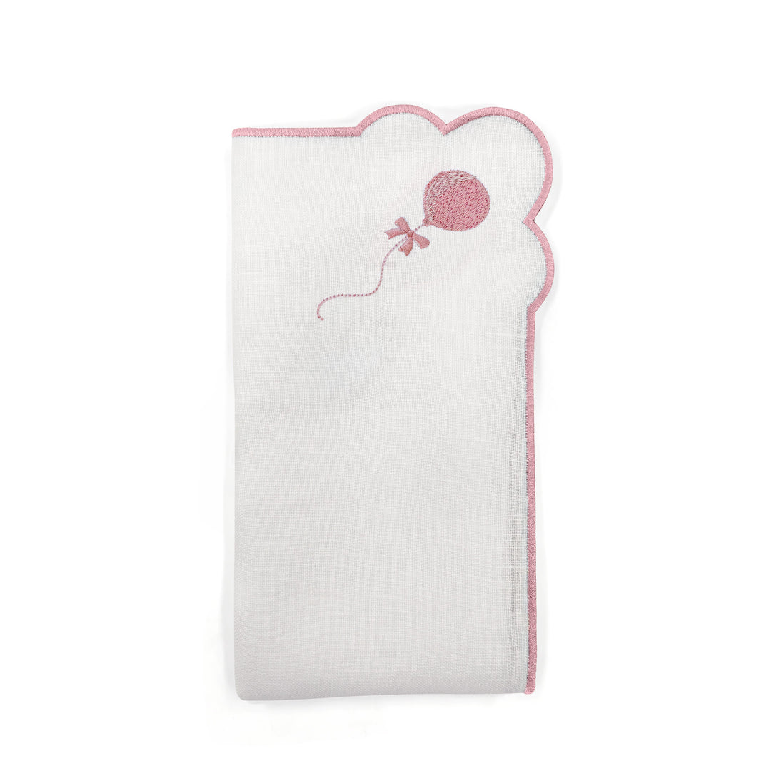 Seferî Nakışlı Peçete - Joyful Lambs - Pembe - 4’lü Set