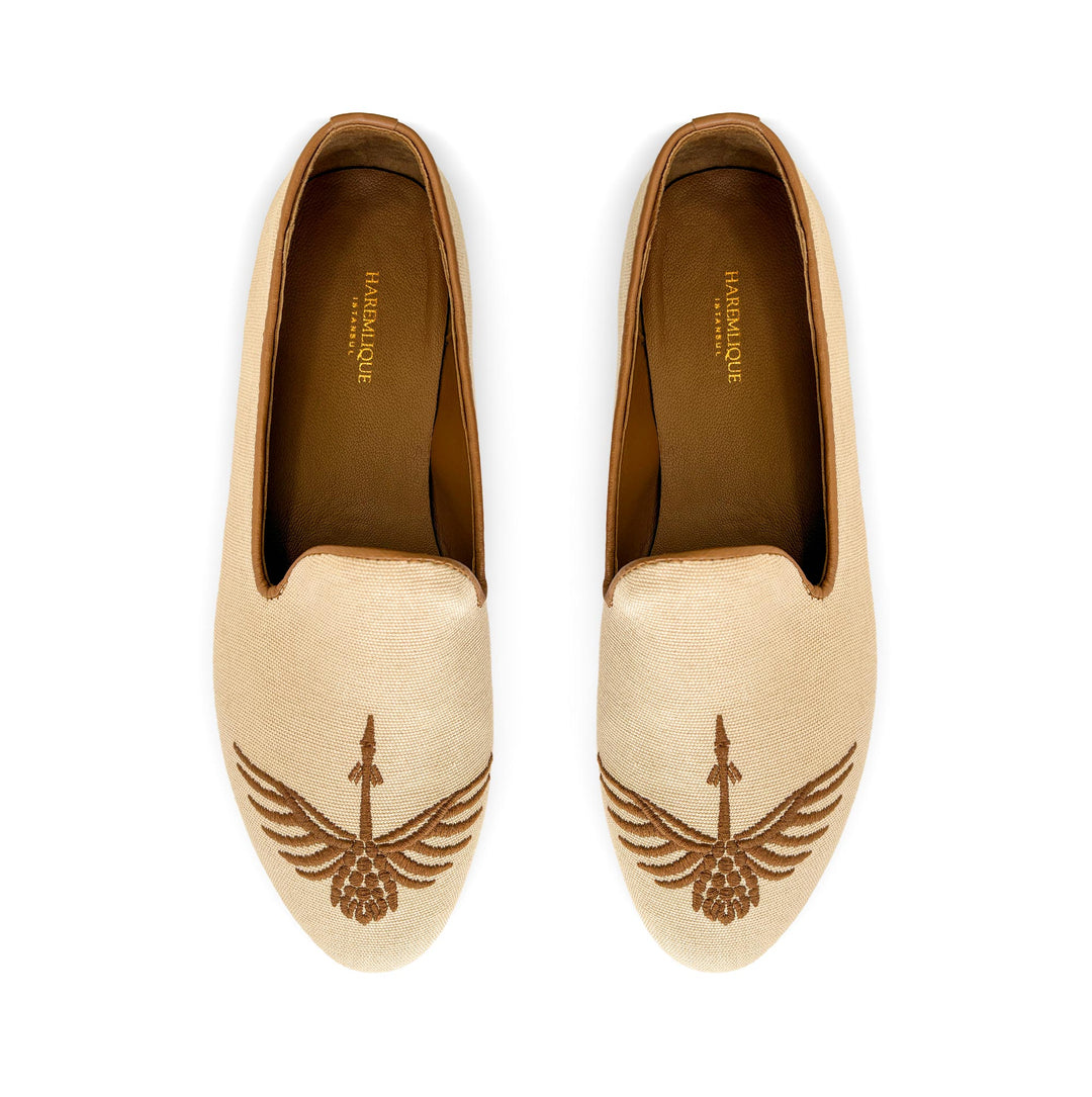 Crane Slipper - Beige/Brown