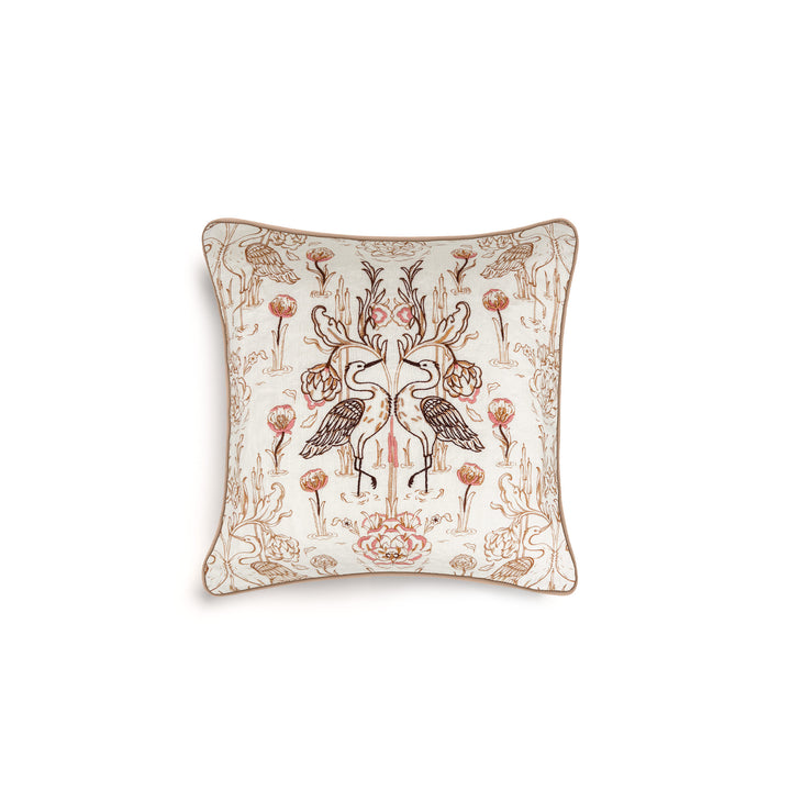 Everbound Decorative Cushion with Embroidery - Beige- 50x50 cm