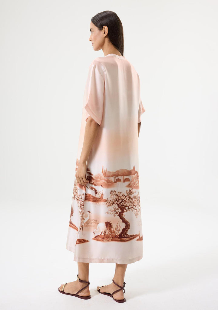 Mirage Uzun Kaftan - Pembe