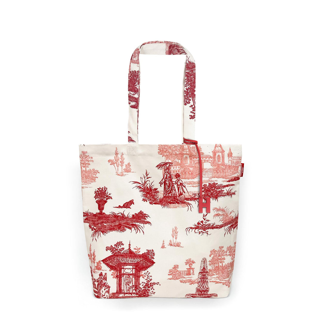 Hasbahçe Shopping Bag - Ecru/Red