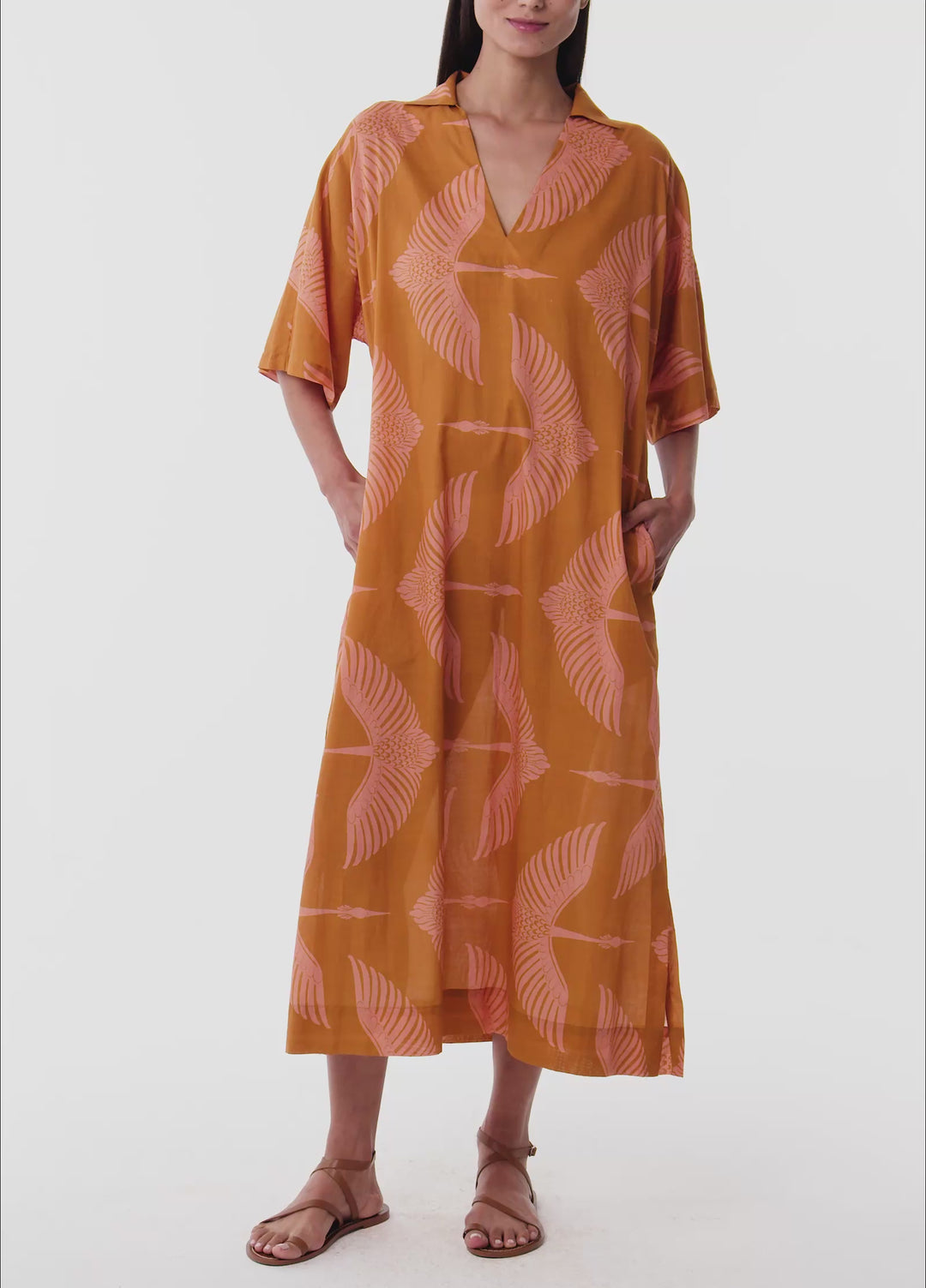 Wings Midi Kaftan - Tarçın