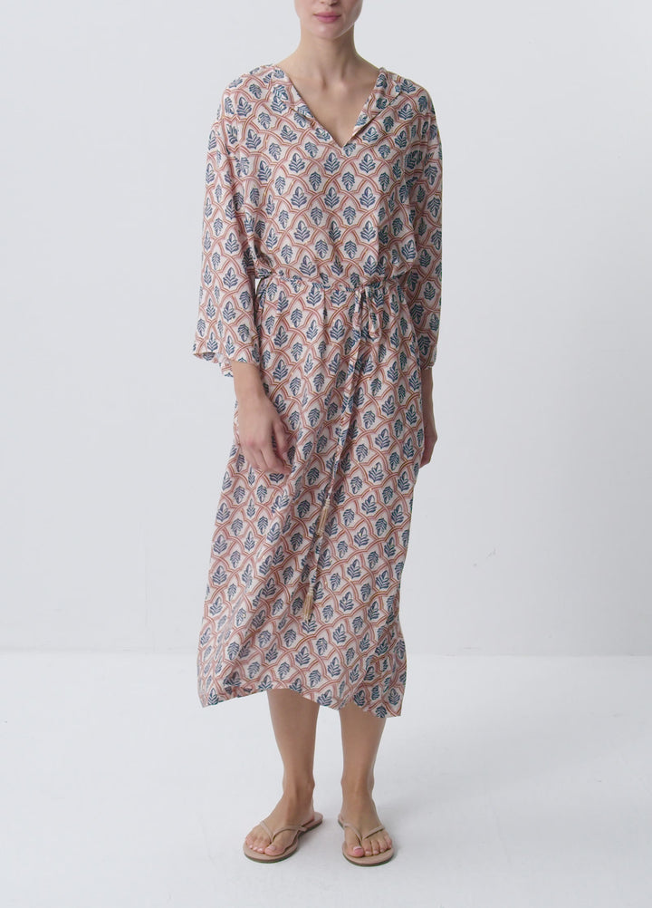 Geometric Leaf Uzun Tunik