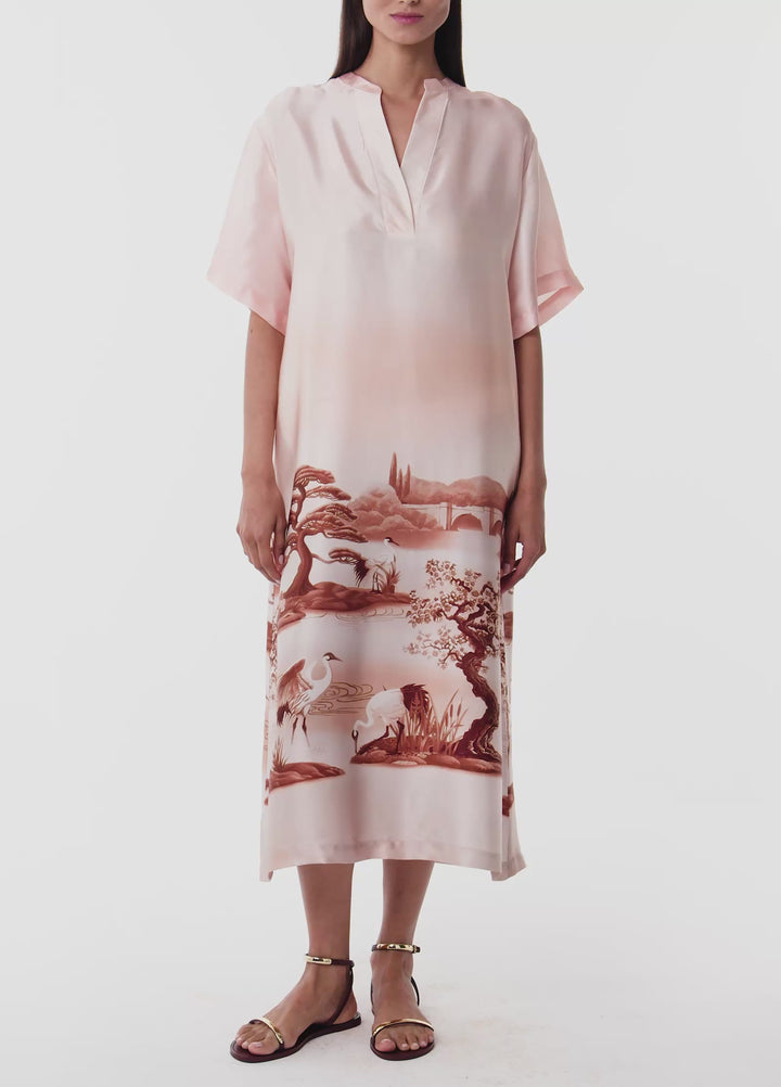 Mirage Uzun Kaftan - Pembe