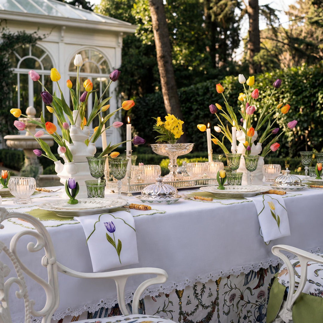Seferî Nakışlı Peçete - Tulip Garden - 4’lü Set