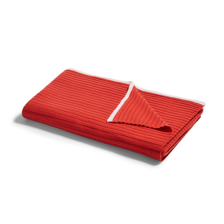 Kontrast Detaylı Kaşmir Throw - Kırmızı